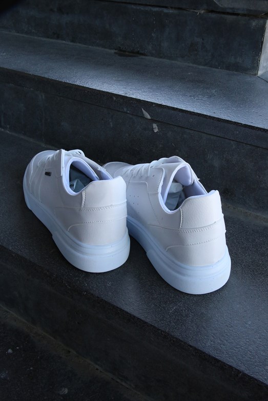 Beyaz Yüksek Topuklu Düz Carrano Spor Ayakkabı