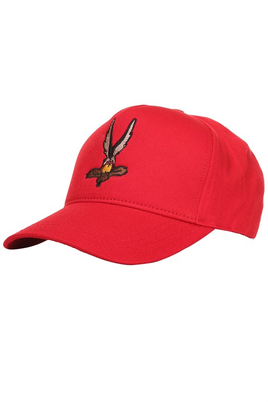 Kırmızı Road Runner Desenli Şapka