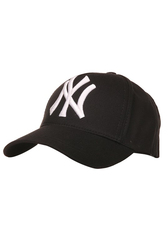 ŞAPKASiyah Beyaz NY Desenli Şapka