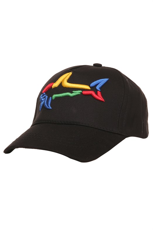 ŞAPKASiyah Köpek Balığı Desenli Şapka