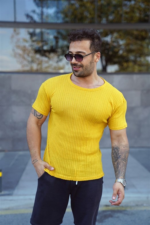 Erkek Sarı Fitilli Tshirt/199