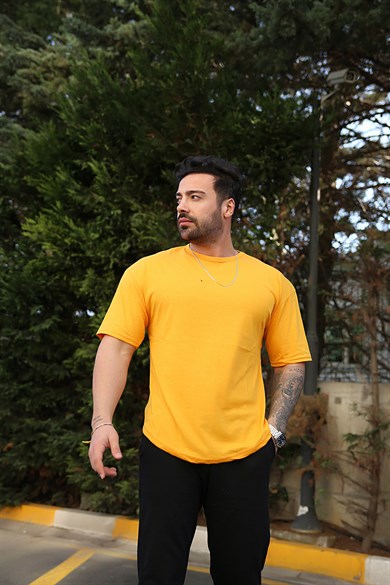T-shirtErkek Sarı Oversize Tshirt
